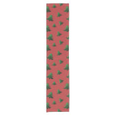 Chemin De Table Court Sparkly sapin vert étincelle rouge motif (Devant)