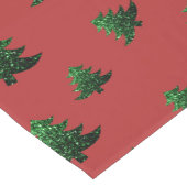 Chemin De Table Court Sparkly sapin vert étincelle rouge motif (Coin)