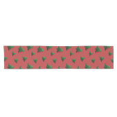 Chemin De Table Court Sparkly sapin vert étincelle rouge motif (Horizontal)