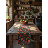 Chemin De Table Court Spicy Chili Pepper Pattern Personalized 