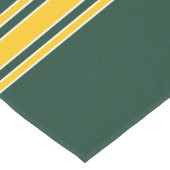 Chemin De Table Court Sport personnalisé à rayures vert et jaune or (Coin)