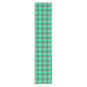 Chemin De Table Court Spring Green and Finlandia Black Plaid (Devant)