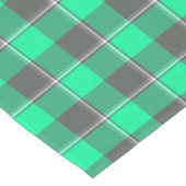 Chemin De Table Court Spring Green and Finlandia Black Plaid (Coin)