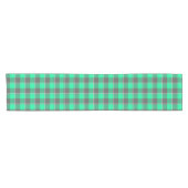 Chemin De Table Court Spring Green and Finlandia Black Plaid (Horizontal)