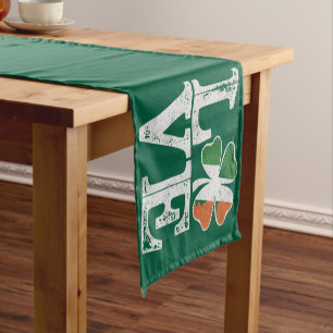 Chemin De Table Court St Patrick Love Chance Irlande Trèfle Vert