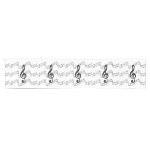 Chemin De Table Court Staff and Treble Clef