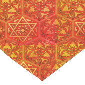Chemin De Table Court Star of David Golden Fire Red (Coin)