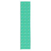 Chemin De Table Court Starburst Print, Turquoise et Aqua (Devant)