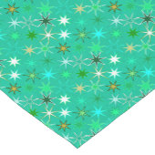 Chemin De Table Court Starburst Print, Turquoise et Aqua (Coin)