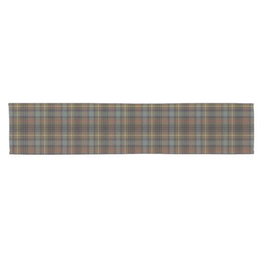 Chemin De Table Court Stewart Chasse Patiné Tartan Plaid Motif (Horizontal)
