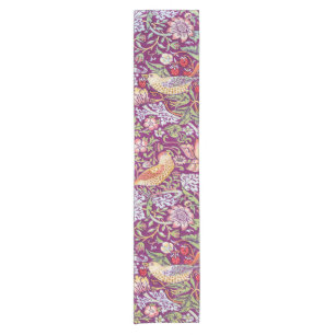 Chemin De Table Court Strawberry Thief Red, William Morris
