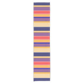 CHEMIN DE TABLE COURT STRIPES BLEU JAUNE ROUGE (Devant)