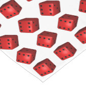 Chemin De Table Court Style Bunco Red Dice de Rolled Sixes (Coin)