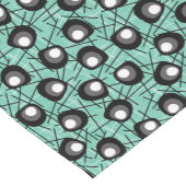 Chemin De Table Court Style Cinties | Aqua, Blobs noirs | Rétro (Coin)