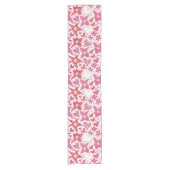 Chemin De Table Court Style Différent De Fleur & Coeurs Motif (Devant)