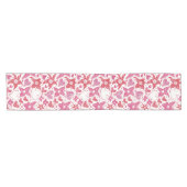 Chemin De Table Court Style Différent De Fleur & Coeurs Motif (Horizontal)