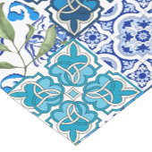 Chemin De Table Court Style italien, tuiles bleues          (Coin)