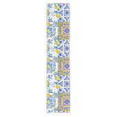 Chemin De Table Court Style sicilien, art d'été Table Runner (Devant)