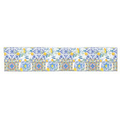 Chemin De Table Court style sicilien, majolica, citrons   (Horizontal)