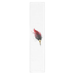 Chemin De Table Court Stylo rouge en plumes avec nib or