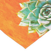 Chemin De Table Court Succulents d'aquarelle sur Terracotta (Coin)