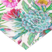 Chemin De Table Court Succulents Echeveria Cactus Motif (Coin)