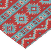 Chemin De Table Court Sud-Ouest Mesas Turquoise & Rouge (Coin)