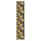 Chemin De Table Court Sunroot, tournesol sauvage en jaune et bleu (Devant)