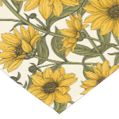 Chemin De Table Court Sunroot, tournesol sauvage sur blanc (Coin)