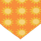Chemin De Table Court Sunshine Sun Pattern Design On Orange  (Coin)