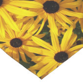 Chemin De Table Court Susans jaune orné noir floral (Coin)