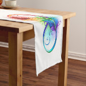 Chemin De Table Court Symbole d'infini avec plume arc-en-ciel (In Situ)