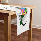 Chemin De Table Court Symbole d'infini avec Rose arc-en-ciel (In Situ)