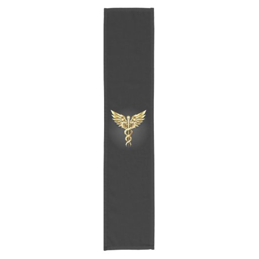 Chemin De Table Court Symbole Polygonal Or Caduceus (Devant)