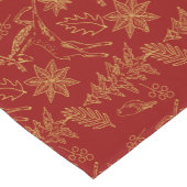 Chemin De Table Court Symboles de Noël motif (Coin)