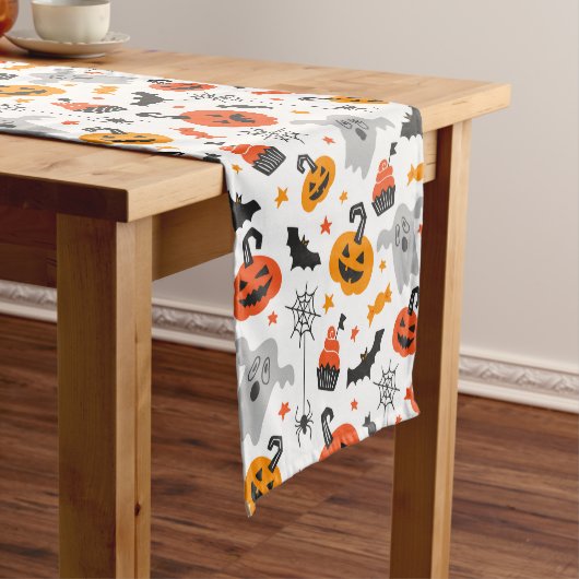Chemin De Table Court Symboles d'Halloween motif (In Situ)