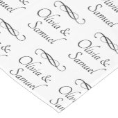 Chemin De Table Court Table Runner Add Names Black White Infinity Scroll (Coin)