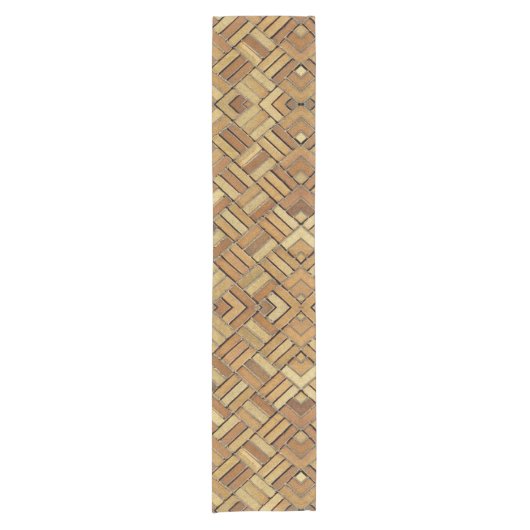 Chemin De Table Court Table Runner - Brick Kaleidoscopic Pattern (Devant)