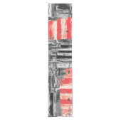 Chemin De Table Court Table Runner – Red Pulse Abstract Design (Devant)