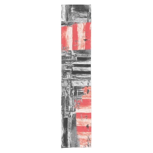 Chemin De Table Court Table Runner – Red Pulse Abstract Design (Devant)