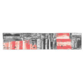 Chemin De Table Court Table Runner – Red Pulse Abstract Design (Horizontal)