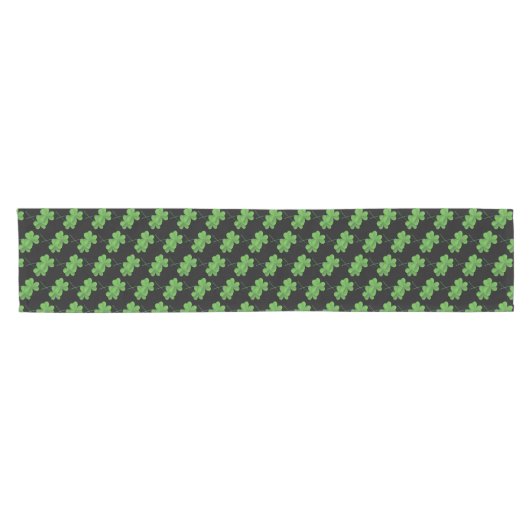 Chemin De Table Court Table Runner-St. Patricks Clovers Day (Horizontal)