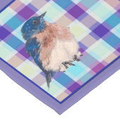 Chemin De Table Court Tablerunner Plaid Bluebird (Coin)