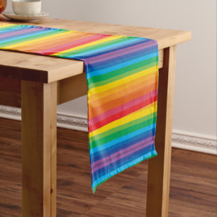 Chemin De Table Court Tapis de table Arc-en-ciel Rétro 14"x72"