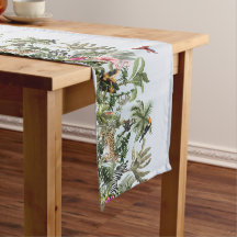 Tapis de table faune et flore de la jungle tropica