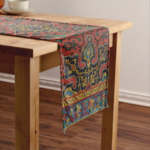 Chemin De Table Court Tapis persan rouge bleu classique