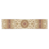 Chemin De Table Court Tapis perse rouge et tan (Horizontal)