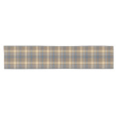 Chemin De Table Court Tartan - couleurs Brown, bleues et sable (Horizontal)