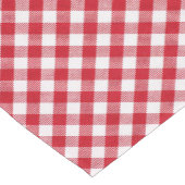 Chemin De Table Court Tartan en blanc et rouge (Coin)