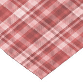 Chemin De Table Court Tartan marron, rouge et rose (Coin)